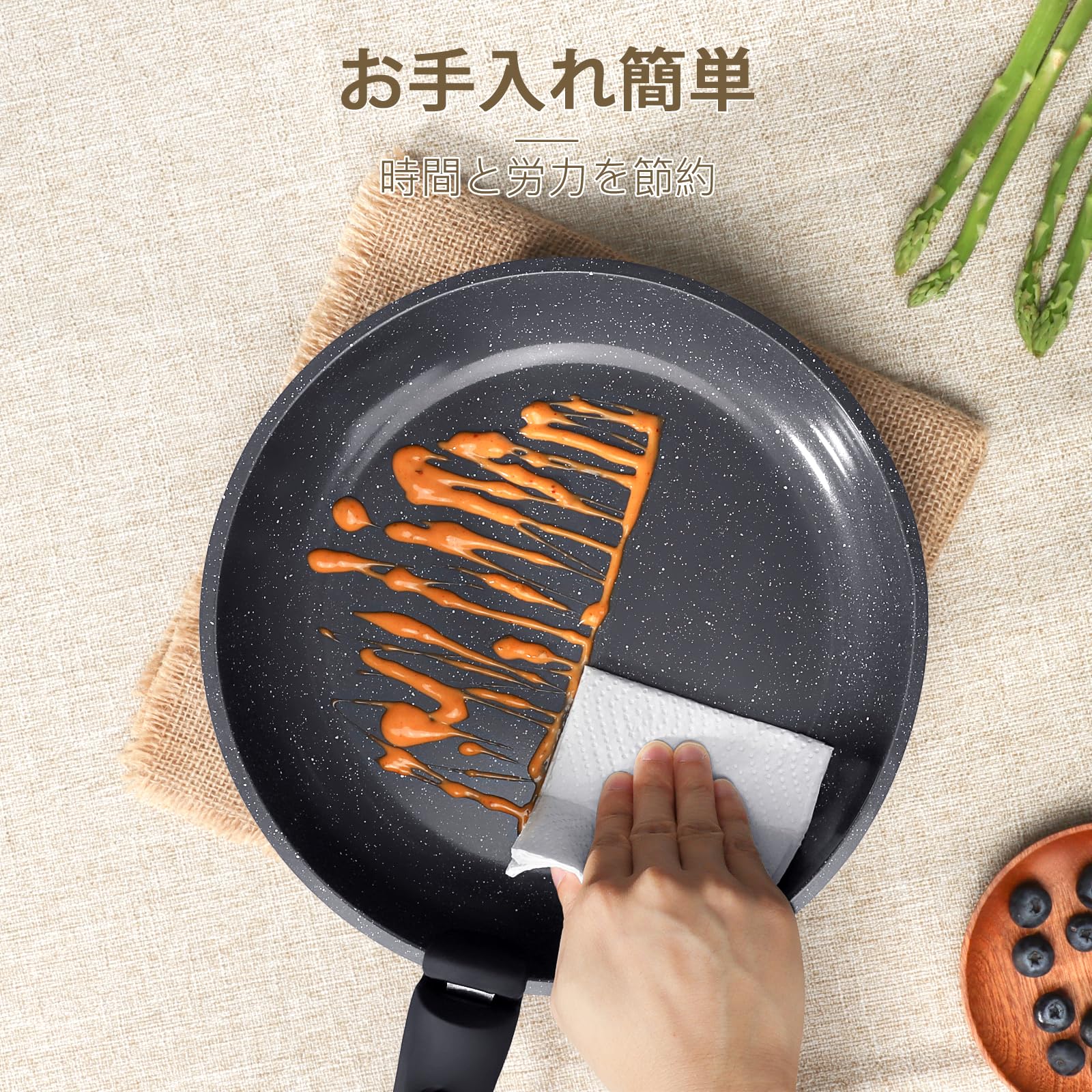 Amazon.co.jp: GiPP セラミックコーティング フライパン セット 17点